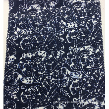 100%Linen Navy Paisley Design Printed Garment/ Home Textiles Fabric